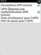 Paramètres APN